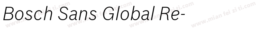 Bosch Sans Global Re字体转换